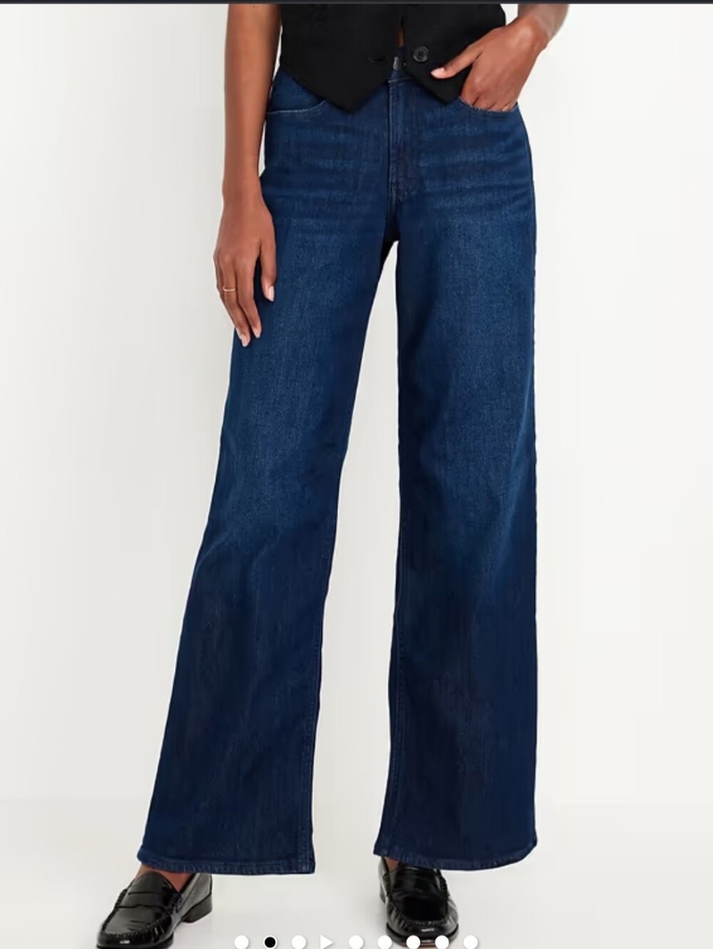 Old Navy Indigo Blue Wow Wide-Leg Women's Jeans Size 16 NWT